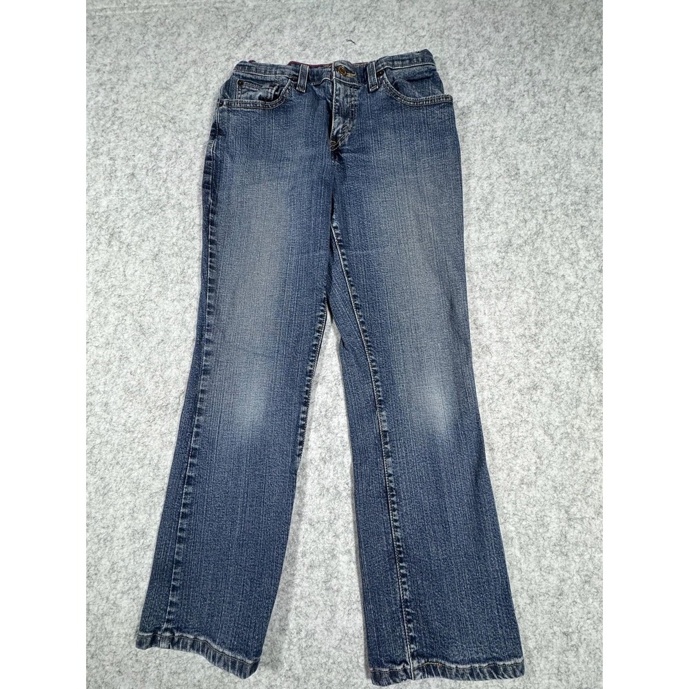 Levis 550 Relaxed Fit Straight Jeans Womens 4P Blue Medium Wash Stretch Denim